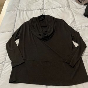Caslon Black Cowl Neck Petite Sweater